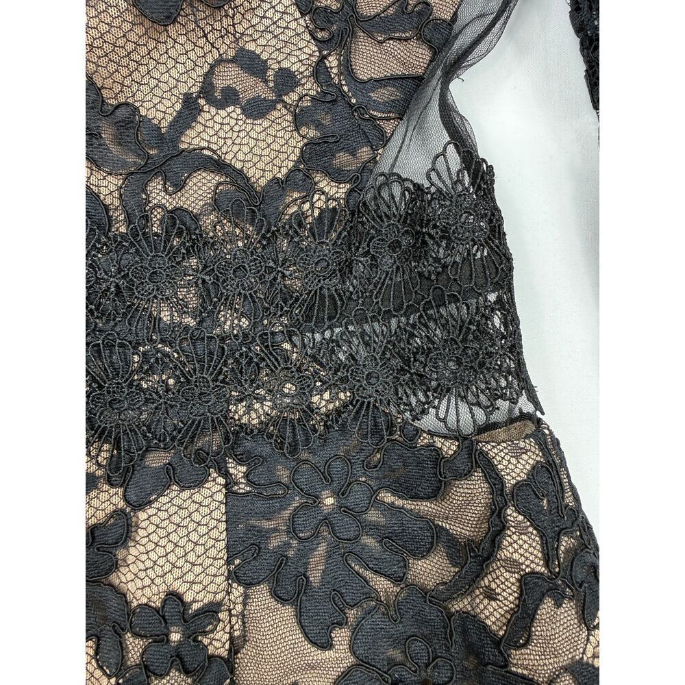 Bronx & Banco Madeleine Noir black lace embroidered midi dress NWOT Sz 6 - Picture 6 of 14